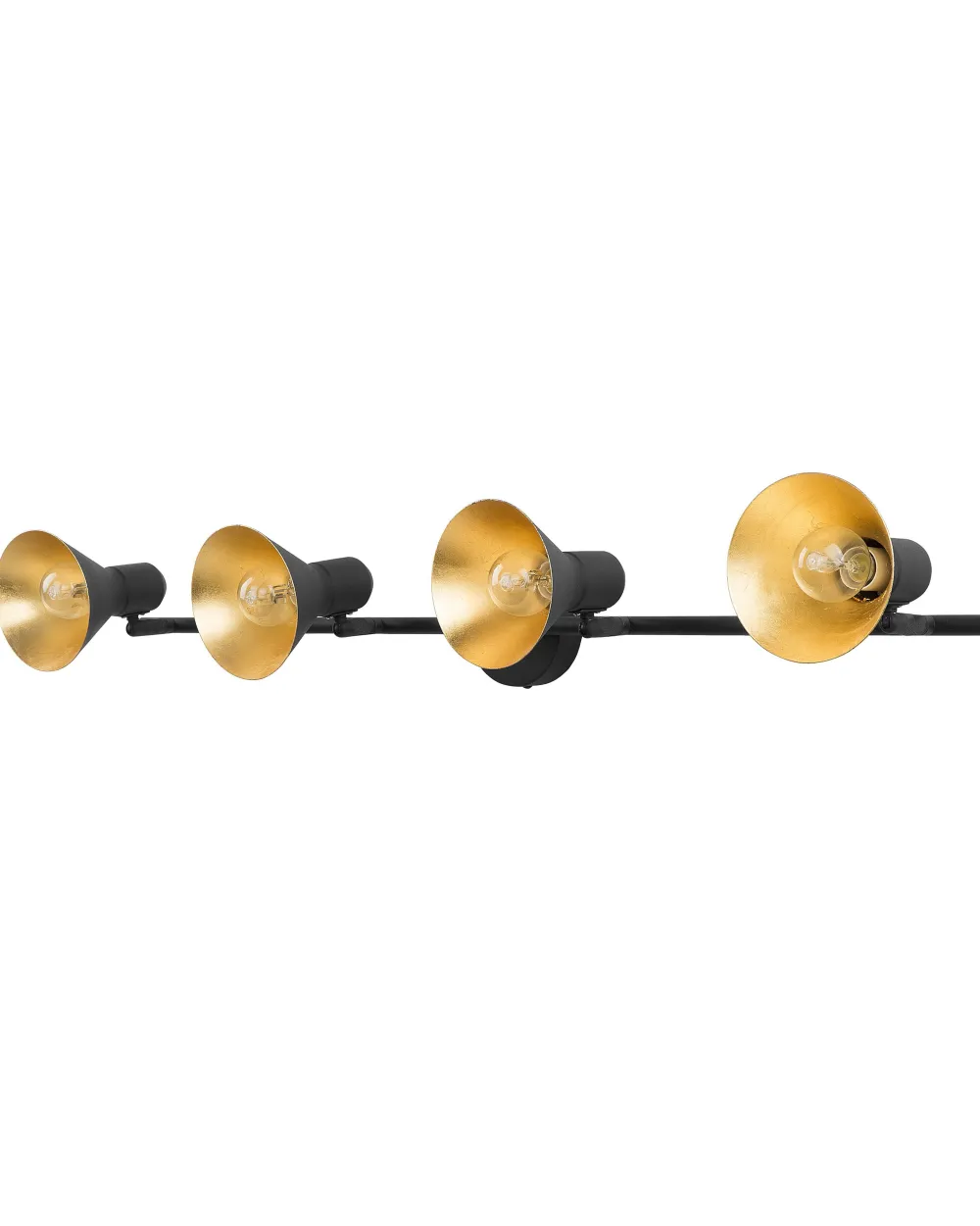 New Beliani Seinavalaisin 4 Polttimoa Metalli Musta/Kulta Mersey