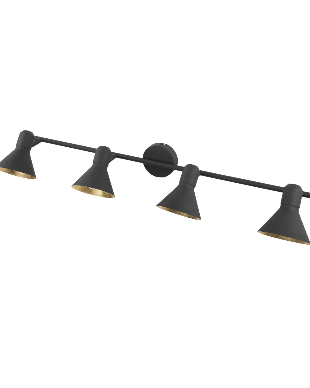 New Beliani Seinavalaisin 4 Polttimoa Metalli Musta/Kulta Mersey