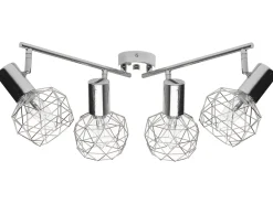 Valaisimet<Beliani Seinavalaisin 4 Polttimoa Metalli Hopea Chenab