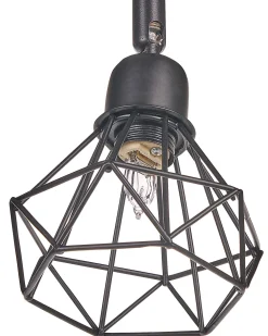 Valaisimet<Beliani Seinavalaisin 4 Polttimoa Metalli Musta Erma