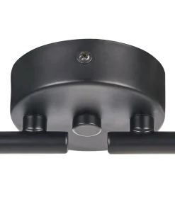 Valaisimet<Beliani Seinavalaisin 4 Polttimoa Metalli Musta Erma