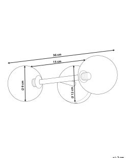 Valaisimet<Beliani Seinavalaisin 2 Polttimoa Teras Kulta Ramis