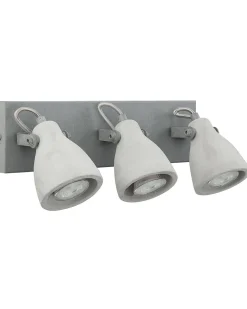 Cheap Beliani Seinavalaisin 3 Polttimoa Betoni Vaaleanharmaa Mistago