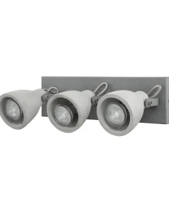 Cheap Beliani Seinavalaisin 3 Polttimoa Betoni Vaaleanharmaa Mistago