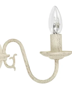 Store Beliani Seinavalaisin 2 Polttimoa Rauta Valkoinen Brithon