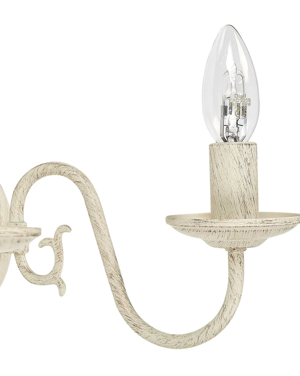 Store Beliani Seinavalaisin 2 Polttimoa Rauta Valkoinen Brithon