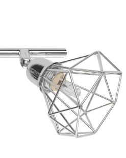 Valaisimet<Beliani Seinavalaisin 4 Polttimoa Metalli Hopea Erma