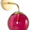 Valaisimet<Beliani Seinavalaisin Lasi Viininpunainen Boomi