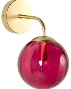 Valaisimet<Beliani Seinavalaisin Lasi Viininpunainen Boomi