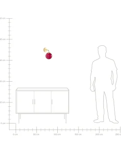 Valaisimet<Beliani Seinavalaisin Lasi Viininpunainen Boomi