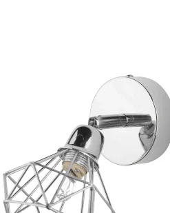 Valaisimet<Beliani Seinavalaisin Metalli Hopea 2 Kpl Erma