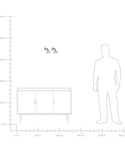 Valaisimet<Beliani Seinavalaisin Metalli Hopea 2 Kpl Erma