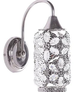 Valaisimet<Beliani Seinavalaisin Metalli Hopea Sysola