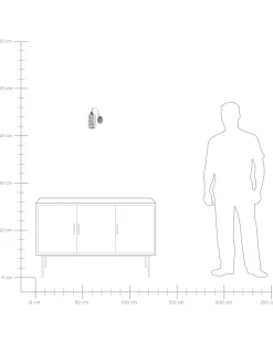 Valaisimet<Beliani Seinavalaisin Metalli Hopea Sysola