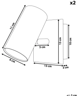 Best Sale Beliani Seinavalaisin Metalli Hopea 2 Kpl Rosetta