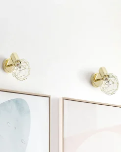 Valaisimet<Beliani Seinavalaisin Metalli Kulta 2 Kpl Chenab