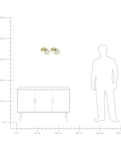 Valaisimet<Beliani Seinavalaisin Metalli Kulta 2 Kpl Chenab