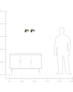 Valaisimet<Beliani Seinavalaisin Metalli Messinki 2 Kpl Klip
