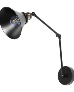 Valaisimet<Beliani Seinavalaisin Metalli Musta 2 Kpl Narva