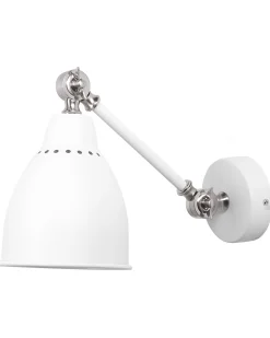 Valaisimet<Beliani Seinavalaisin Metalli Valkoinen 2 Kpl Mississippi