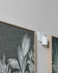 Valaisimet<Beliani Seinavalaisin Metalli Valkoinen 2 Kpl Tigris