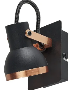 Valaisimet<Beliani Seinavalaisin Rauta Musta/Kupari 2 Kpl Baro