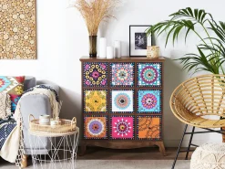 Säilytys<Beliani Senkki 6 Kaappia 3 Laatikkoa Monivarinen Kuma