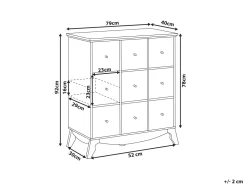 Säilytys<Beliani Senkki 6 Kaappia 3 Laatikkoa Monivarinen Kuma