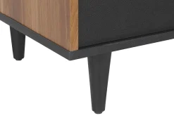 Säilytys<Beliani Senkki 3 Laatikkoa 2 Ovea Musta/Tumma Puu Kuro