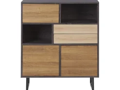 Best Sale Beliani Senkki 2 Laatikkoa 3 Ovea Tumma Puu Maine