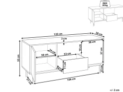 Säilytys<Beliani Senkki 2 Laatikkoa 2 Ovea Tumma Puu/Musta Okland