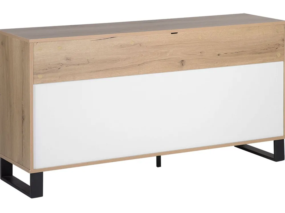 Säilytys<Beliani Senkki 3 Laatikkoa 2 Ovea Vaalea Puu Elda