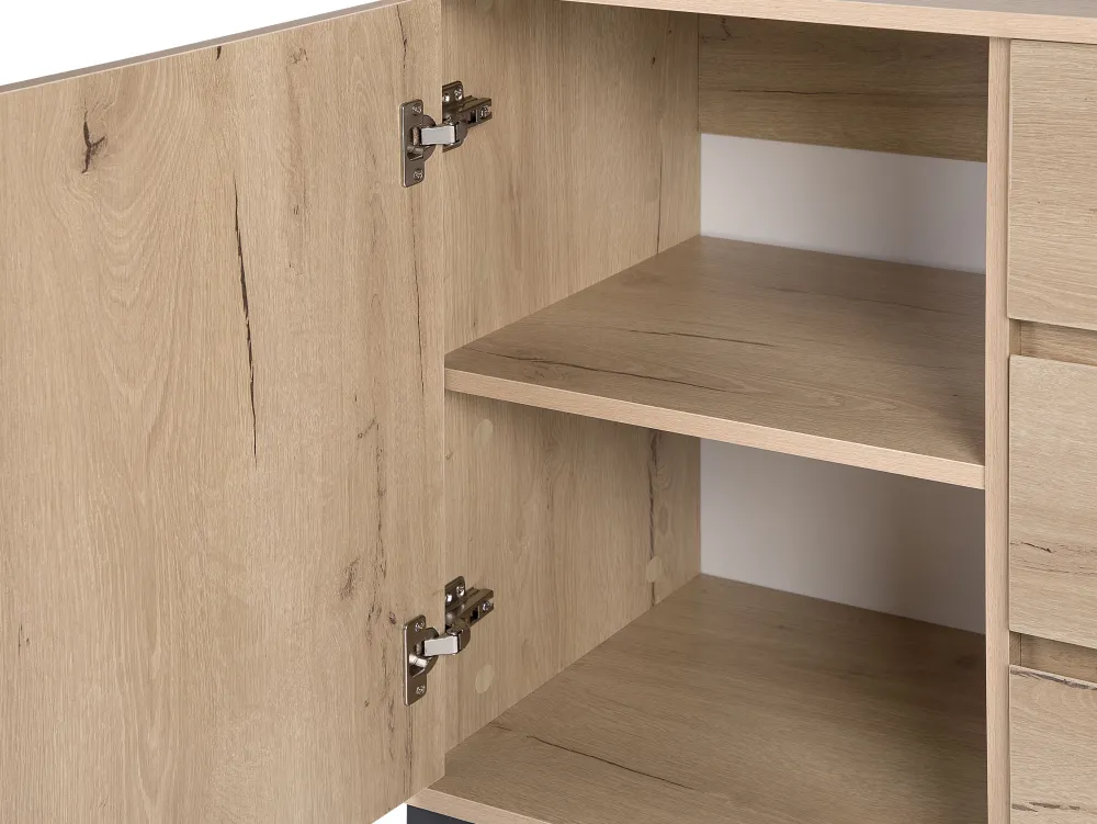 Säilytys<Beliani Senkki 3 Laatikkoa 2 Ovea Vaalea Puu Elda