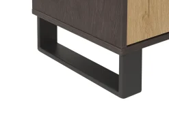 Säilytys<Beliani Senkki 3 Laatikkoa 2 Ovea Vaalea Puu/Musta Elda