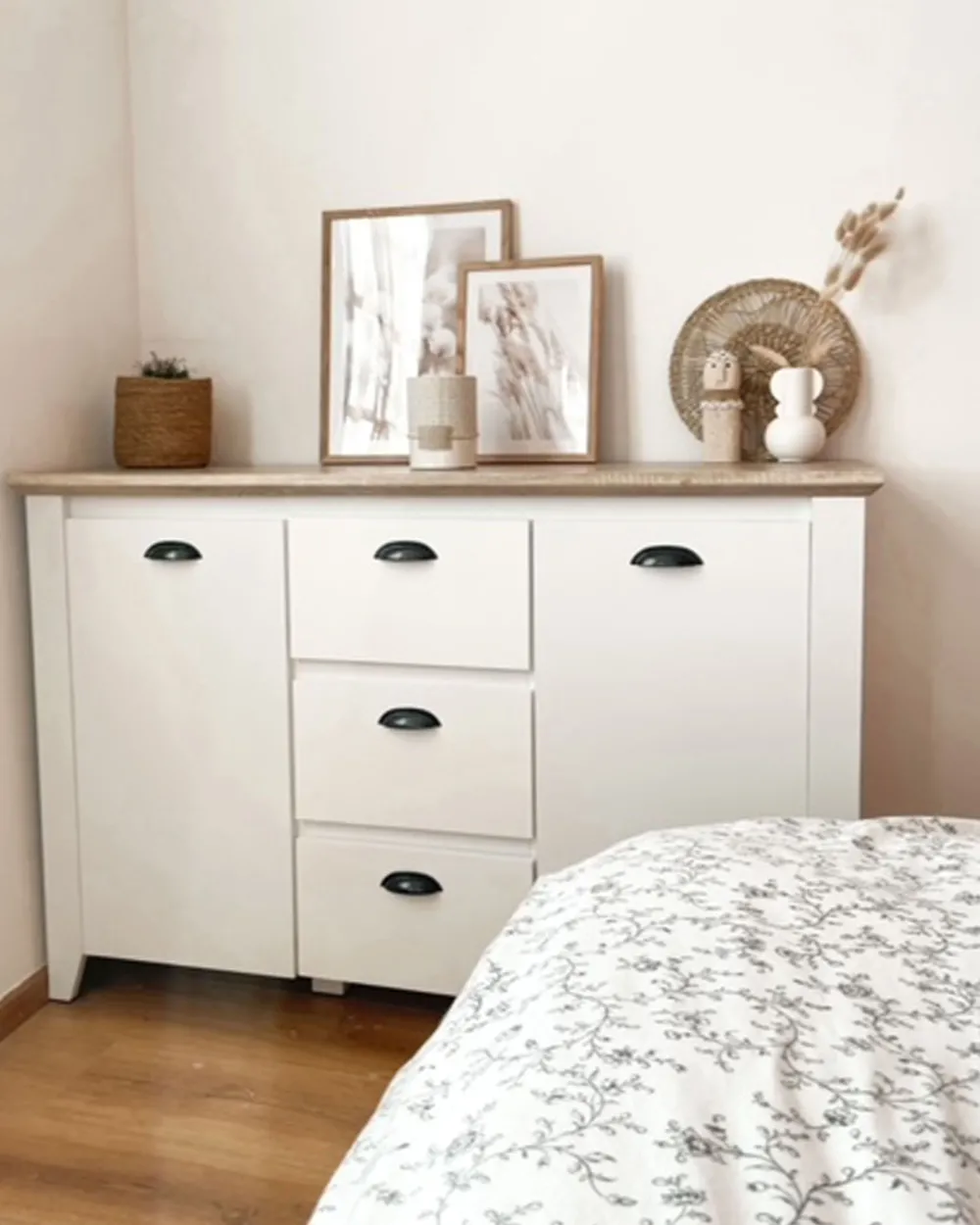 Store Beliani Senkki 3 Laatikkoa 2 Ovea Valkoinen Stamford