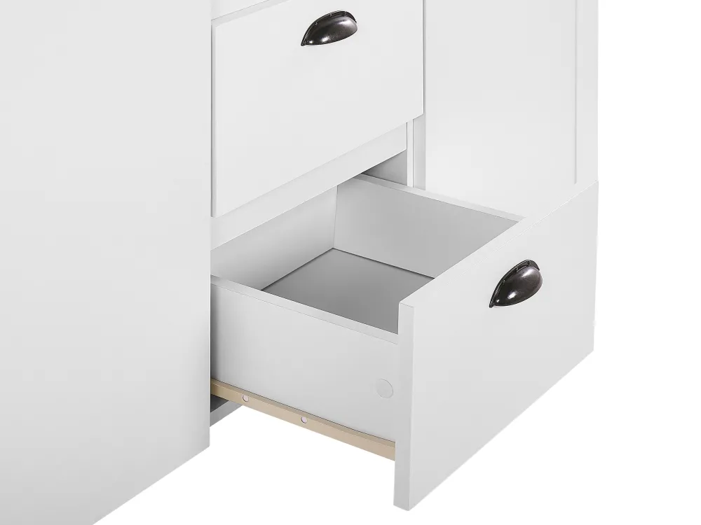 Store Beliani Senkki 3 Laatikkoa 2 Ovea Valkoinen Stamford