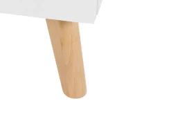 Discount Beliani Senkki 2 Laatikkoa Kaappi Valkoinen/Vaalea Puu Fili