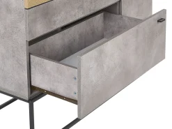 Säilytys<Beliani Senkki 3 Laatikkoa Kaappi Vaaleanharmaa/Vaalea Puu Arietta