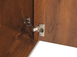 Store Beliani Senkki 3 Laatikkoa Kaappi Tumma Puu/Harmaa Palmer