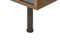 Store Beliani Senkki 3 Laatikkoa Kaappi Tumma Puu/Harmaa Palmer