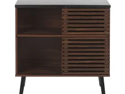 Online Beliani Senkki 2 Liukuovea 4 Hyllya Tumma Puu Perth