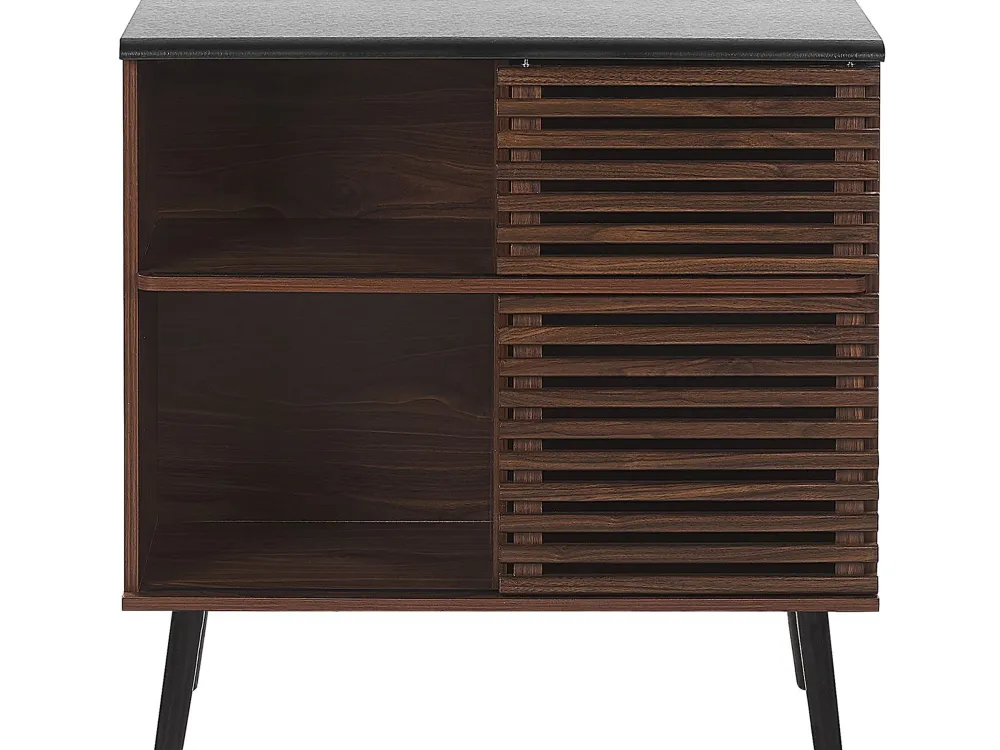 Online Beliani Senkki 2 Liukuovea 4 Hyllya Tumma Puu Perth