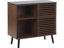 Online Beliani Senkki 2 Liukuovea 4 Hyllya Tumma Puu Perth