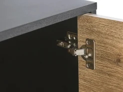 Clearance Beliani Senkki 4 Ovea 4 Hyllya Musta/Vaalea Puu Arkley