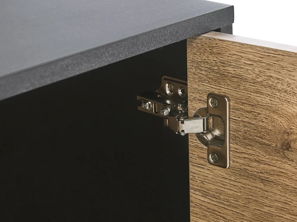 Clearance Beliani Senkki 4 Ovea 4 Hyllya Musta/Vaalea Puu Arkley