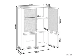 New Beliani Senkki 4 Ovea 3 Hyllya Musta/Tumma Puu Vince