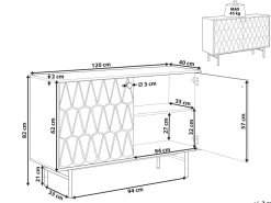 Säilytys<Beliani Senkki 2 Ovea 4 Hyllya Musta Adante