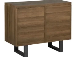 Säilytys<Beliani Senkki 2 Ovea 4 Hyllya Tumma Puu Timber