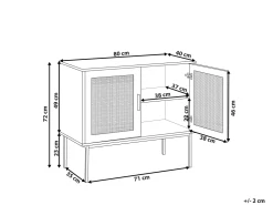 Säilytys<Beliani Senkki 2 Ovea 4 Hyllya Vaalea Puu Pasco