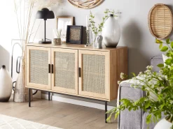 Säilytys<Beliani Senkki 3 Ovea 4 Hyllya Vaalea Puu Pasco